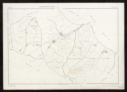 Section AH. Feuille renouvellée pour 1964.