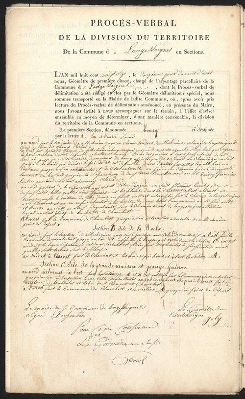 Longessaigne, 24 décembre 1825.