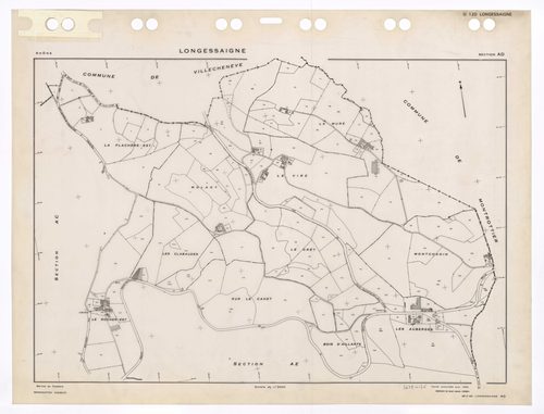 Section AD. Feuille renouvelée pour 1964. Edition à jour pour 1985.