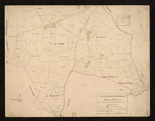 Section AN : partie Sud. Levé n°4 effectué du 13 juin au 3 juillet 1960.