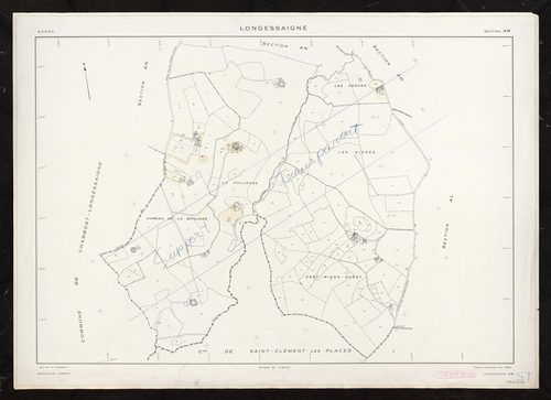 Section AM. Feuille renouvellée pour 1964.