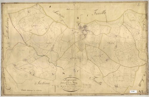Section A dite du Bourg, feuille n°2 (parcelles 204-662).