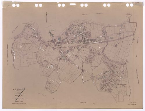 Section B feuille n°1. Feuille dressée en 1829 révisée pour 1938. Edition à jour pour 1983.