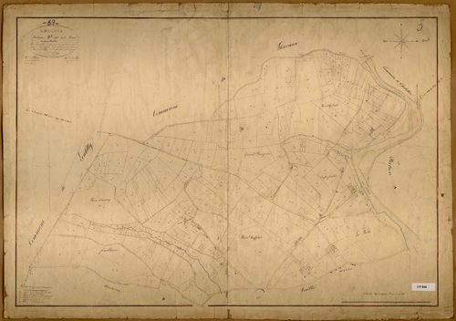 Section B dite de la Roue, feuille n°2 (parcelles 375-731).