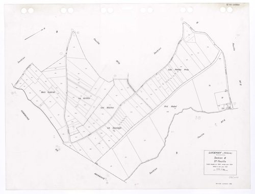 Section B 3e feuille. Feuille dressée en 1829 révisée pour 1934. Edition à jour pour 1991.