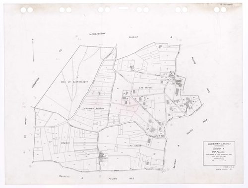 Section A 1ère feuille. Feuille dressée en 1829 révisée pour 1934. Edition à jour pour 1991.