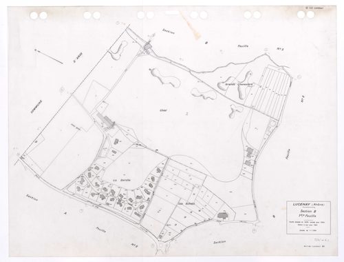 Section B 1ère feuille. Feuille dressée en 1829 révisée pour 1934. Edition à jour pour 1991.