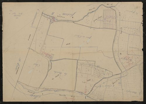 Section B 1ère feuille (partie de l'ancienne 1ère feuille). Plan révisé pour 1934.