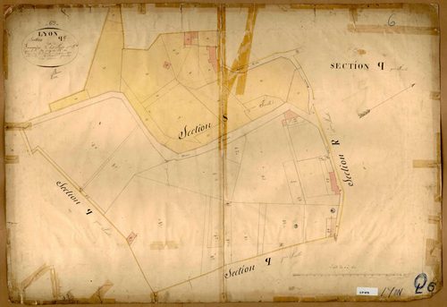 Section Q dite de Fourvière, feuille n°6 (parcelles 390-411).