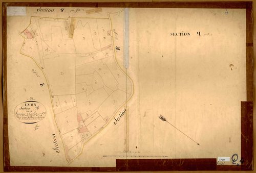 Section Q dite de Fourvière, feuille n°4 (parcelles 317-358).