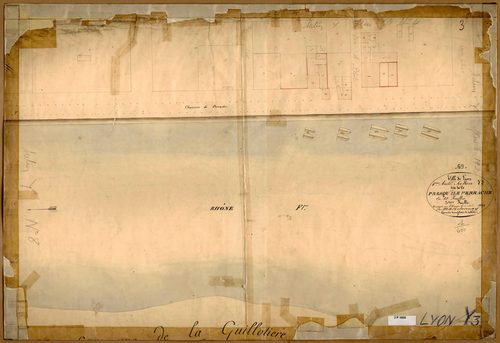 Section Y dite de la presqu'ile Perrache, feuille n°3.