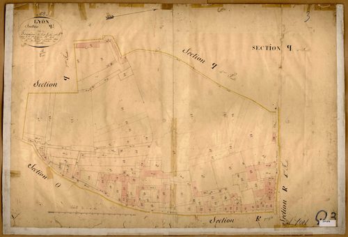 Section Q dite de Fourvière, feuille n°3 (parcelles 189-316).