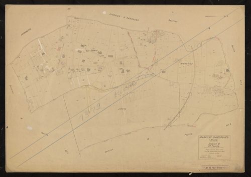 Section B 3e feuille (partie de l'ancienne feuille unique). Plan révisé pour 1931, feuille renouvellée pour 1937. Réédition pour 1979.