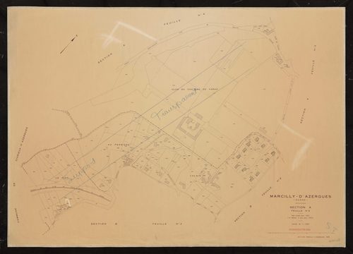 Section A feuille n°5. Plan cadastral révisé pour 1931. 2e édition à jour pour 1979.