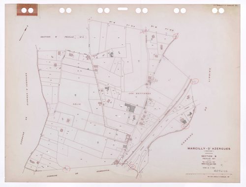 Section B feuille n°1. Plan révisé pour 1931. Edition à jour pour 1985.