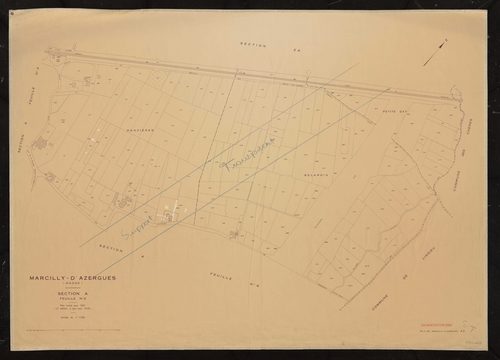 Section A feuille n°2. Plan cadastral révisé pour 1931. 2e édition à jour pour 1979.