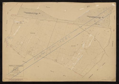 Section A 2e feuille (partie de l'ancienne 1ère feuille). Plan révisé pour 1931, feuille renouvellée pour 1937. Réédition pour 1980.
