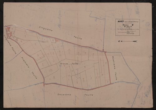 Section B 3e feuille. Plan dressé le 14 février 1930.