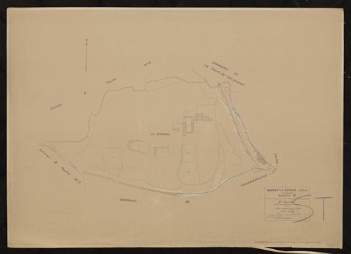 Section A (ancienne section A de Marcy et Sainte Consorce) 9e feuille (partie de l'ancienne 2e feuille). Plan cadastral révisé pour 1933.