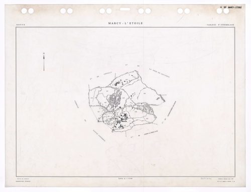Tableau d'assemblage (TA). Cadastre remanié pour 1991.