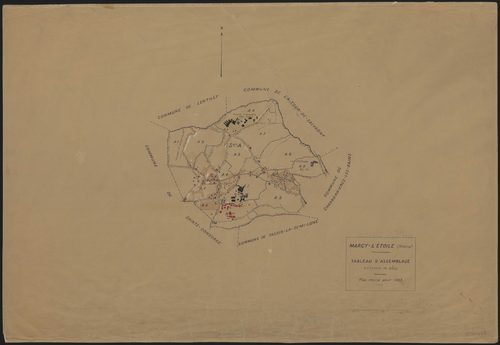 Tableau d'assemblage (TA). Plan révisé pour 1933.