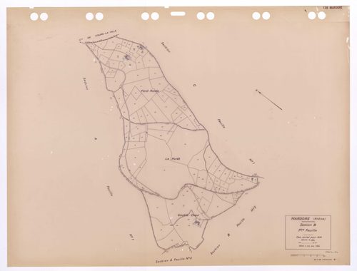 Section B 1ère feuille. Plan révisé pour 1939. Edition à jour pour 1985.