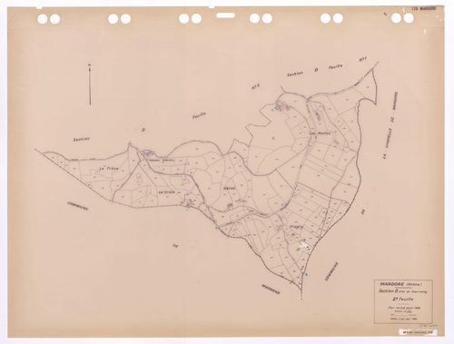 Section D dite de Courcenay feuille n°2. Plan révisé pour 1939. Edition à jour pour 1985.