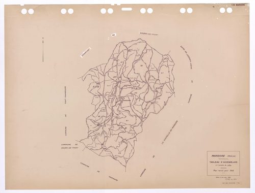 Tableau d'assemblage (TA). Cadastre révisé pour 1939. Edition à jour pour 1985.