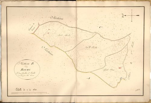 Section B dite du Bourg, feuille n°1.
