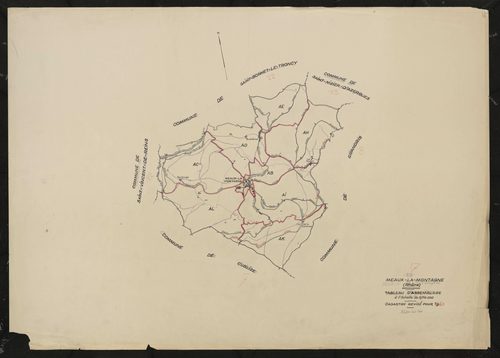 Tableau d'assemblage (TA). Cadastre révisé pour 1960.