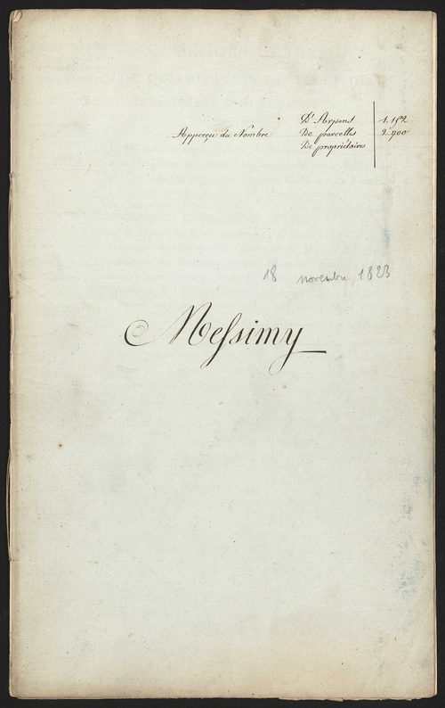 Messimy, 18 novembre 1823.