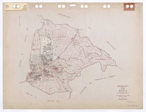 Section B feuille n°2 (partie de l'ancienne feuille n°2). Plan révisé pour 1953. Edition à jour pour 1985.