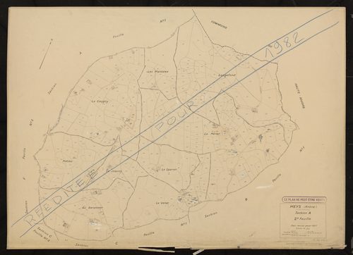 Section A 2e feuille. Plan révisé pour 1937. Réédité pour 1982.