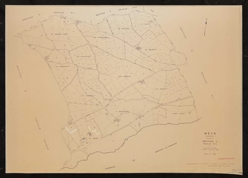Section C feuille n°2. Plan révisé pour 1937. 2e édition à jour pour 1982.
