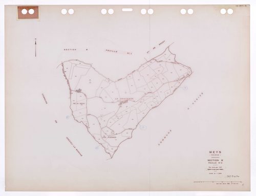 Section B feuille n°2. Plan révisé pour 1937. Edition à jour pour 1985.