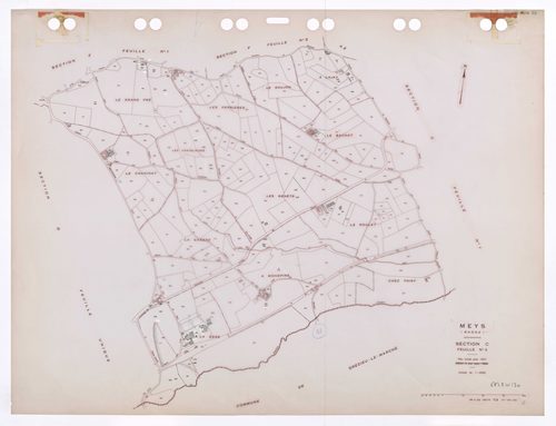 Section C feuille n°2. Plan révisé pour 1937. Edition à jour pour 1985.