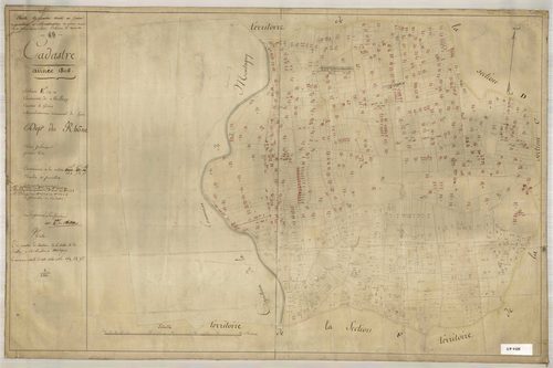 Section E, feuille unique (parcelles 1-1004) : une partie de la section a été attribuée à Montagny.