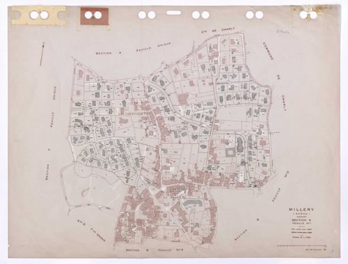 Section B feuille n°1. Plan révisé pour 1947. Edition à jour pour 1985.