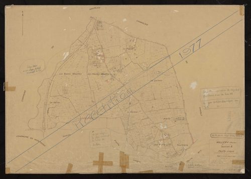 Section A feuille unique (ancienne feuille unique section D). Plan révisé pour 1947. Réédition pour 1977.