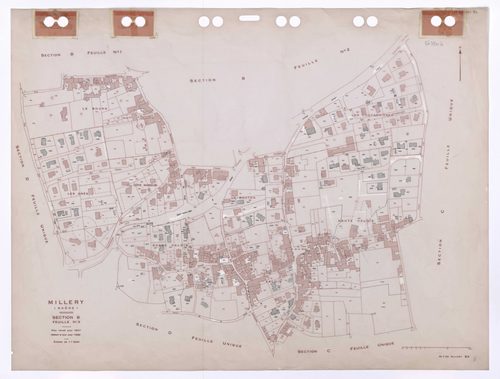 Section B feuille n°3. Plan révisé pour 1947. Edition à jour pour 1985.