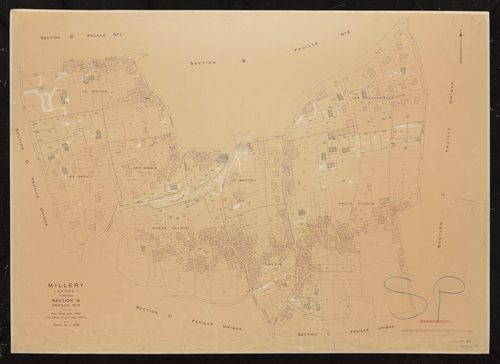 Section B feuille n°3. Plan révisé pour 1947. 2e édition à jour pour 1977.