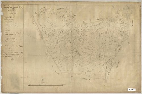 Section D dite de Coutois, feuille unique (parcelles 1-704) : une partie de la section a été attribuée à Charly.