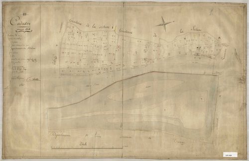Section A dite de la Tour, feuille unique (parcelles 1-220).