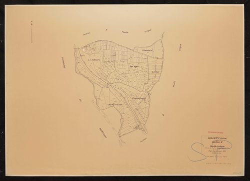 Section E feuille unique (ancienne feuille unique section F). Plan révisé pour 1947. 2e édition à jour pour 1977.