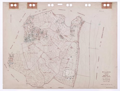 Section C feuille unique. Plan révisé pour 1947. Edition à jour pour 1985.