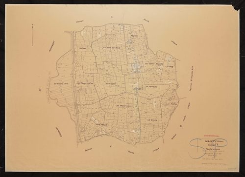 Section F feuille unique (ancienne feuille unique section E). Plan révisé pour 1947. 2e édition à jour pour 1977.