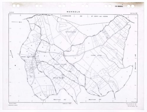 Section AD. Feuille renouvelée pour 1962. Edition à jour pour 1983.