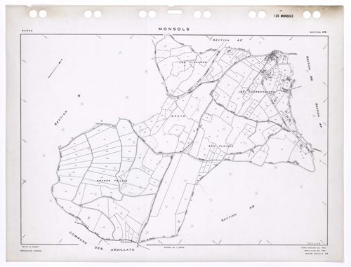 Section AS. Feuille renouvelée pour 1962. Edition à jour pour 1983.