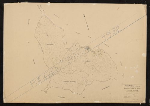 Section E dite de la Roche, feuille unique (partie de l'ancienne feuille unique). Plan révisé pour 1938. Réédité pour 1982.