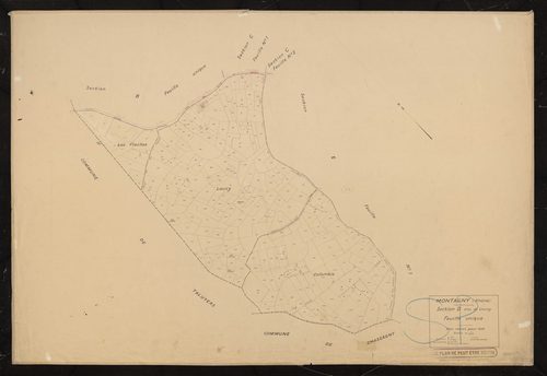 Section D dite de Louizy feuille unique. Plan révisé pour 1938.